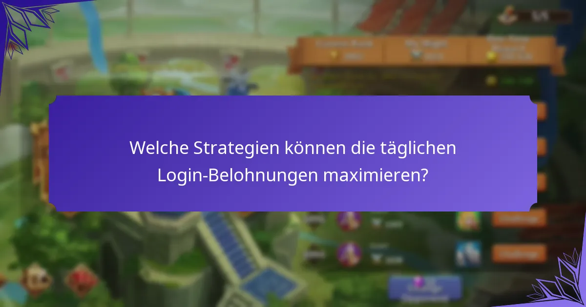 Welche Strategien können die täglichen Login-Belohnungen maximieren?