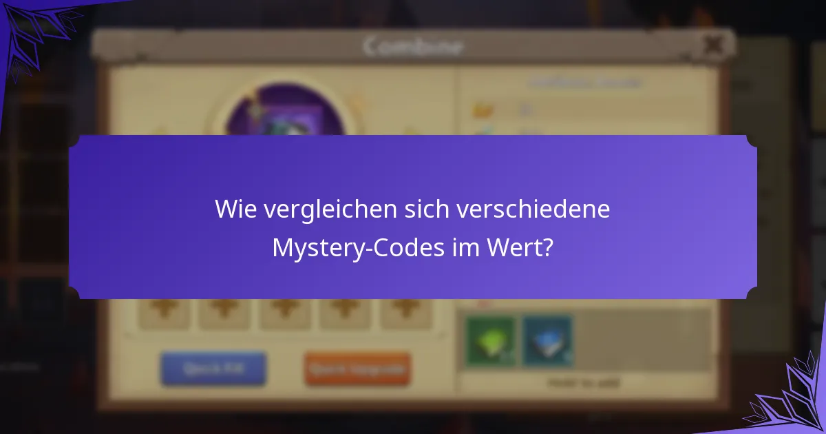 Welche Tipps können die Nutzung von Mystery-Codes verbessern?